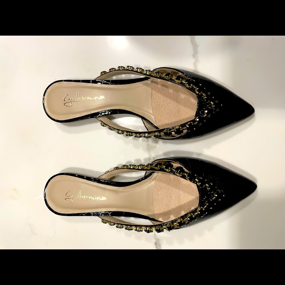Anthropologie Guilhermina Embellished Slides